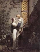 NC Wyeth Sir Tristram and La Belle Isolde in the Garden oil painting reproduction